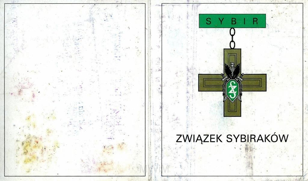 KKE 3273-1.jpg - Legitymacja Związku Siiraków "Odznaka Honrowo Sybiraka", Warszawa 2004 r.